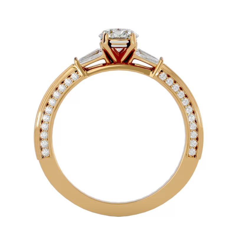 Inel de logodna Glowing Fancy Pave Aur 18 k Galben Pure Diamonds - Angélique
