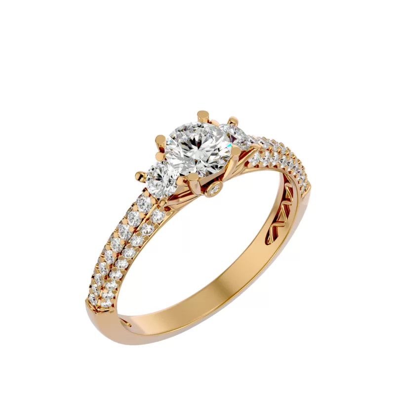 Inel de logodna Vibrant Vintage Gold Aur 18k Real Diamonds - Nora