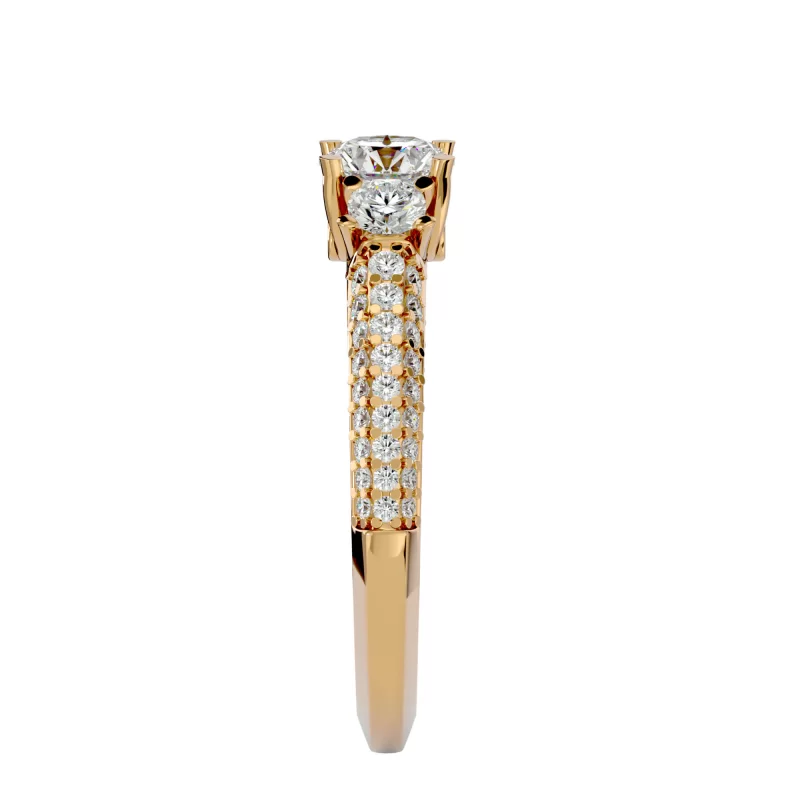 Inel de logodna Vibrant Vintage Gold Aur 18k Real Diamonds - Nora