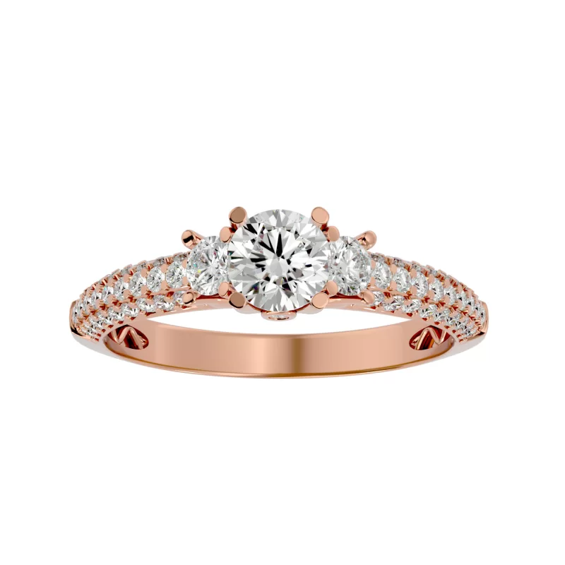 Inel de logodna Magnificent Vintage Rose Aur 18k Genuine Diamonds - Nora