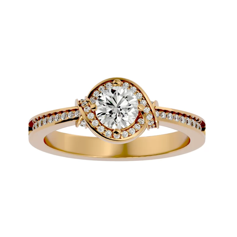 Inel de logodna Fancy Extraordinary Halo Aur Galben 18k Pure Diamonds  - Cozette