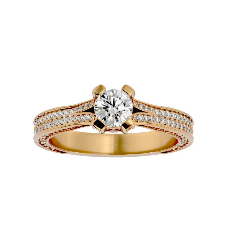 Inel de logodna Mesmerizing Split Shank Gold Aur 18k Pure Diamonds  - Anemona