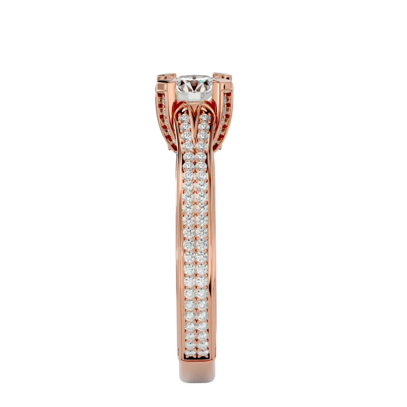 Inel de logodna Charming Split Shank Rose Aur 18k Real Diamonds  - Anemona