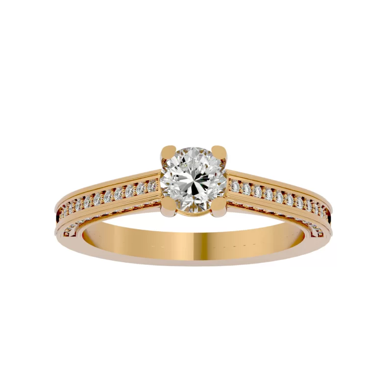 Inel de logodna Alluring Fancy Pave Gold Aur 18k Genuine Diamonds  - Margiana