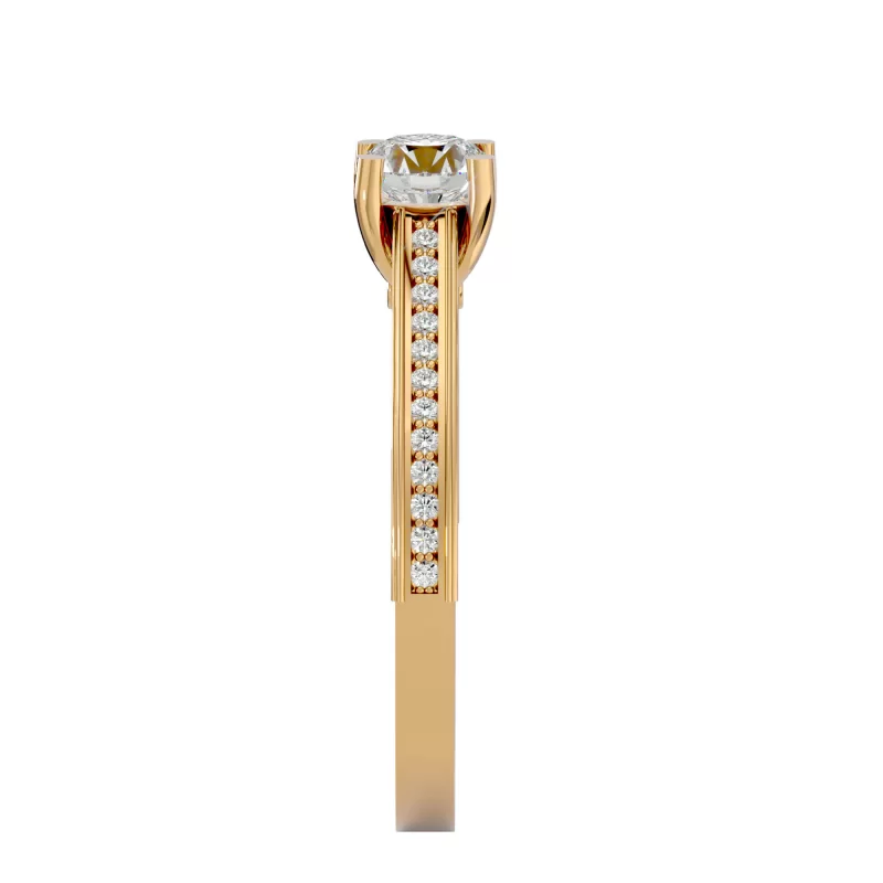 Inel de logodna Alluring Fancy Pave Gold Aur 18k Genuine Diamonds  - Margiana