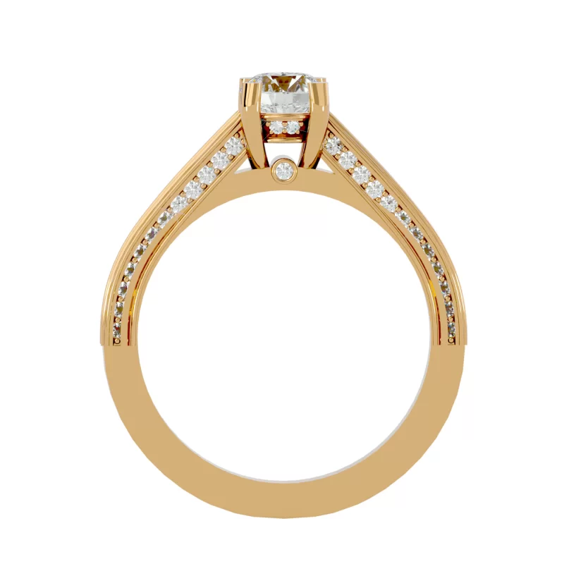 Inel de logodna Alluring Fancy Pave Gold Aur 18k Genuine Diamonds  - Margiana