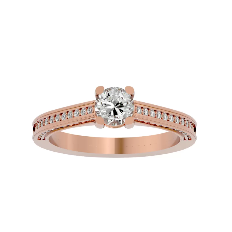 Inel de logodna Enchanting Fancy Pave Rose Aur 18k Diamante Naturale  - Margiana
