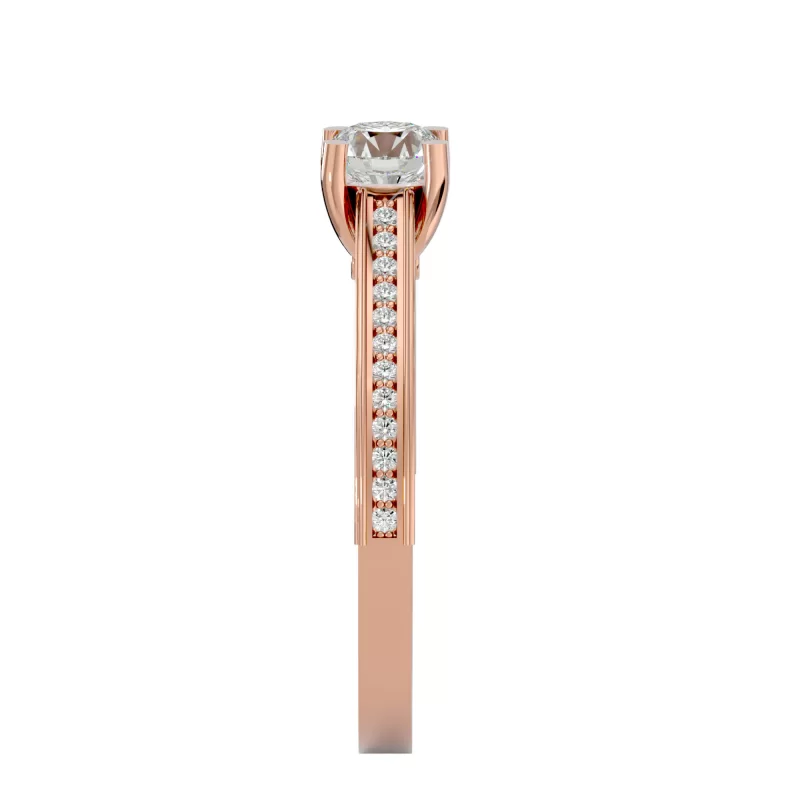 Inel de logodna Enchanting Fancy Pave Rose Aur 18k Diamante Naturale  - Margiana