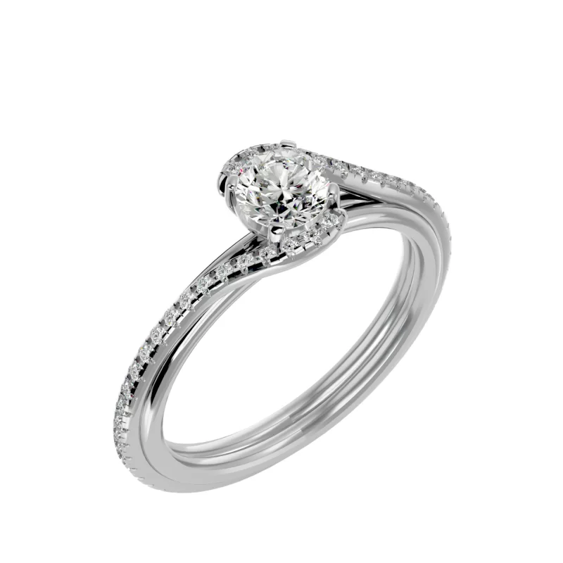 Inel de logodna Sublime Art deco Custom Aur Alb 18k Diamante Naturale - Carina