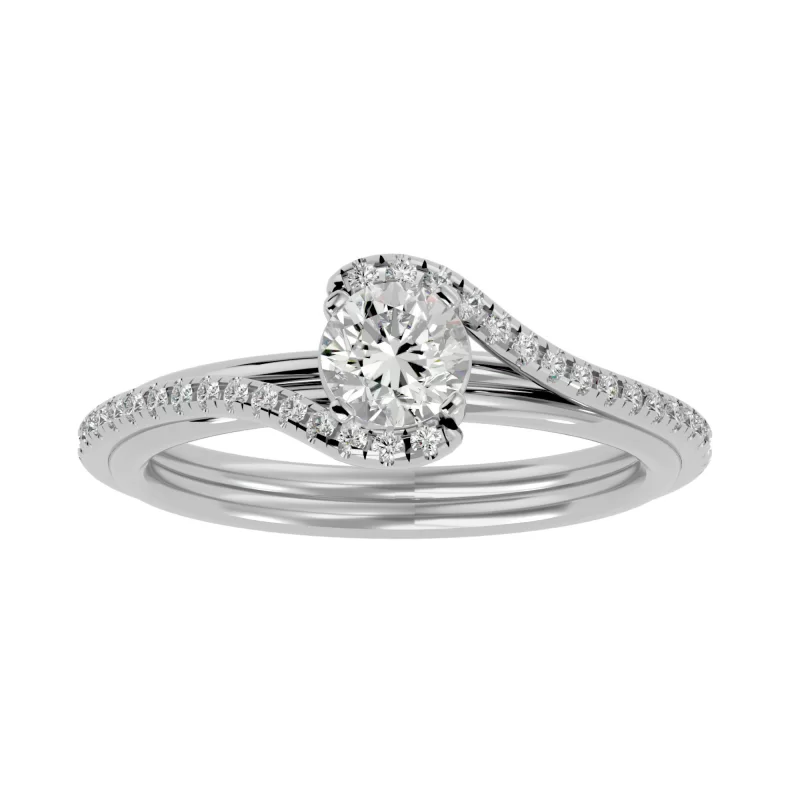 Inel de logodna Sublime Art deco Custom Aur Alb 18k Diamante Naturale  - Carina