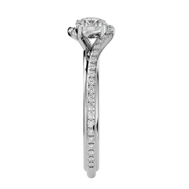 Inel de logodna Sublime Art deco Custom Aur Alb 18k Diamante Naturale  - Carina