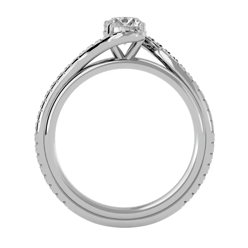 Inel de logodna Sublime Art deco Custom Aur Alb 18k Diamante Naturale  - Carina