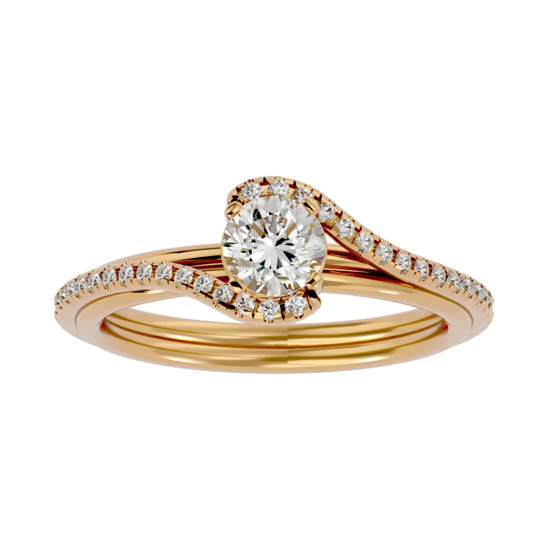 Inel de logodna Distinguished Art deco Custom Aur Galben 18k Pure Diamonds  - Carina