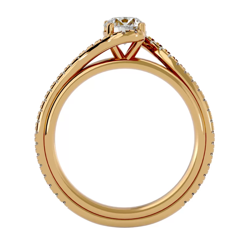 Inel de logodna Distinguished Art deco Custom Aur Galben 18k Pure Diamonds  - Carina