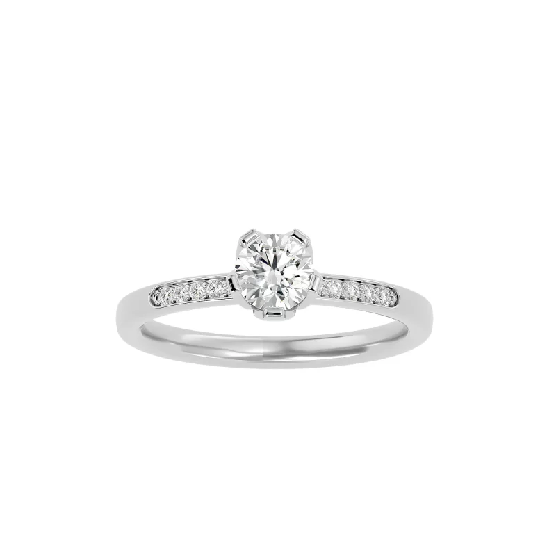 Inel de logodna Feeric Fancy Pave Aur Alb 18k Diamante Naturale  - Natalie