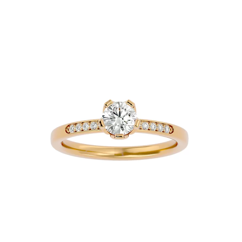 Inel de logodna Incantator Fancy Pave Aur Galben 18k Diamante Naturale  - Natalie