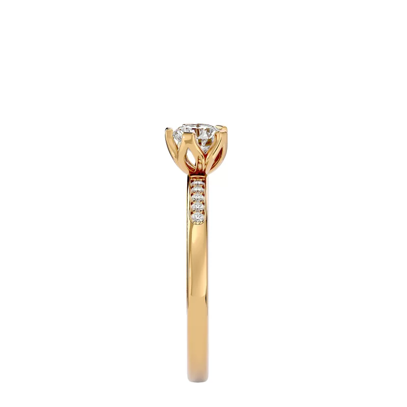 Inel de logodna Incantator Fancy Pave Aur Galben 18k Diamante Naturale  - Natalie