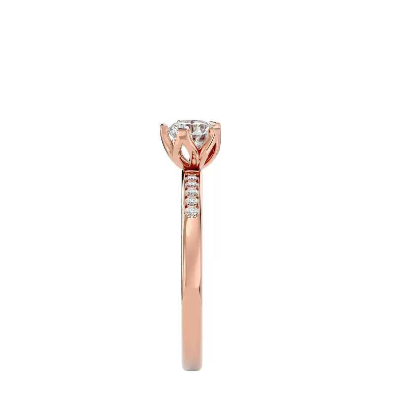 Inel de logodna Seducator Fancy Pave Aur Roz 18k Diamante Naturale  - Natalie