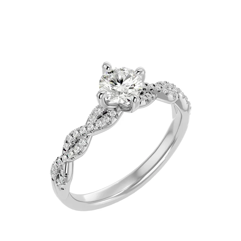 Inel de logodna Captivant Vintage Aur Alb 18k Genuine Diamonds - Ilona