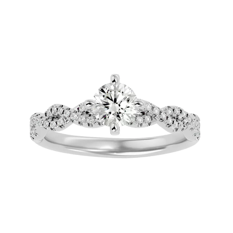 Inel de logodna Captivant Vintage Aur Alb 18k Genuine Diamonds  - Ilona