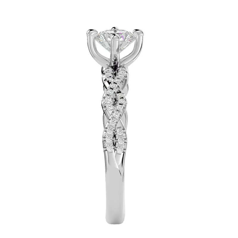 Inel de logodna Captivant Vintage Aur Alb 18k Genuine Diamonds  - Ilona