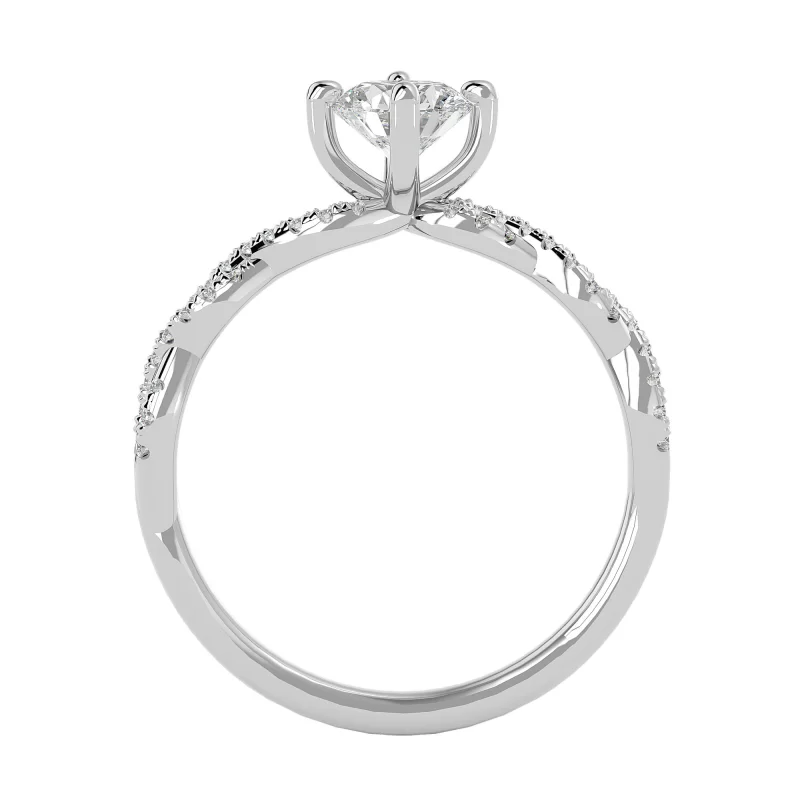 Inel de logodna Captivant Vintage Aur Alb 18k Genuine Diamonds  - Ilona