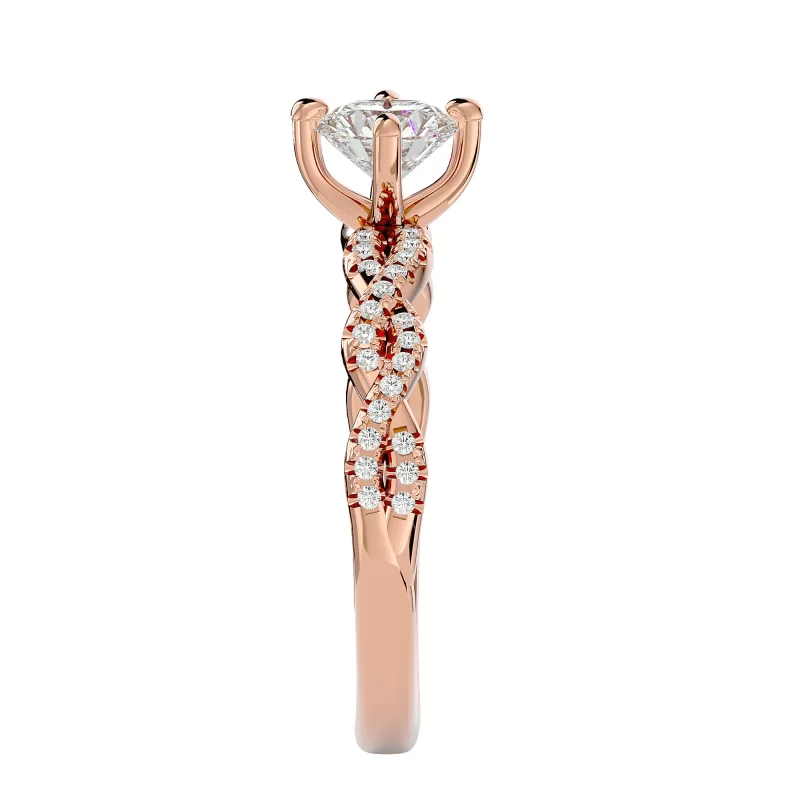 Inel de logodna Pretios Vintage Rose Aur 18k Diamante Naturale  - Ilona