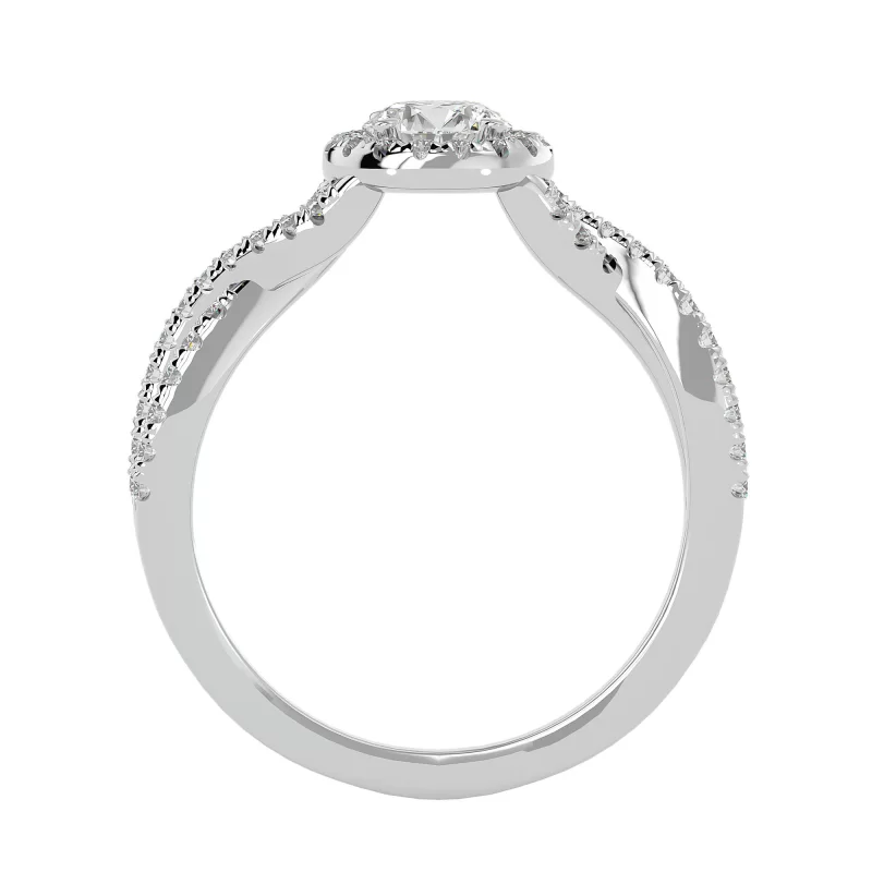 Inel de logodna Briliant Vintage Halo White Aur 18k Real Diamonds - Adele