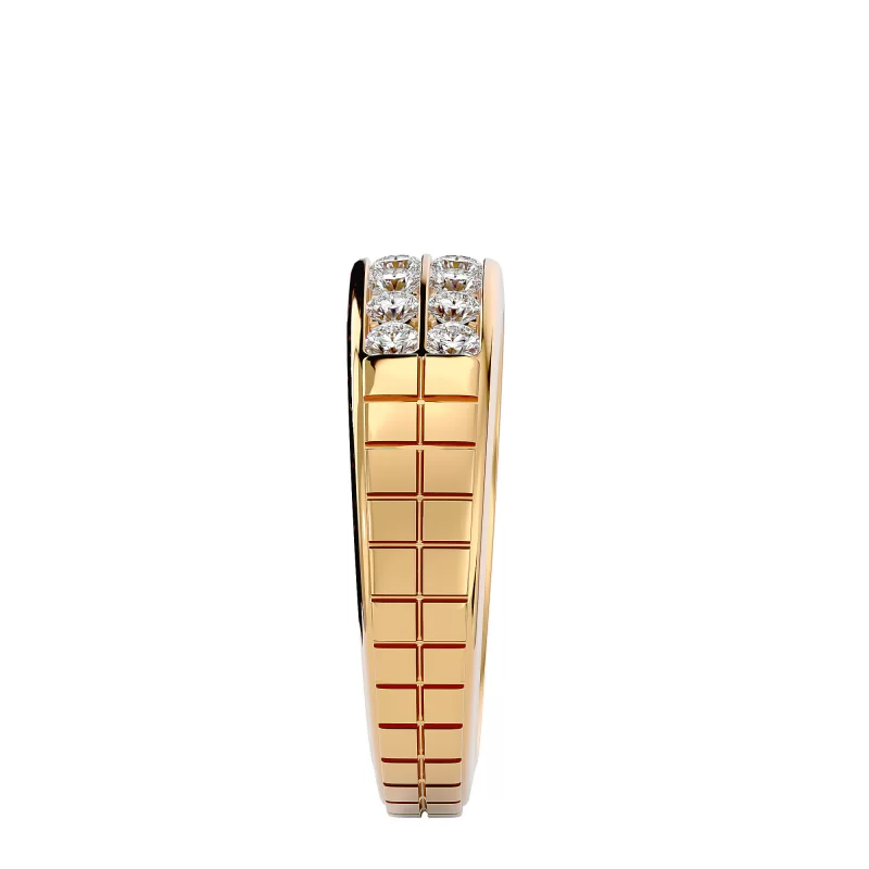 Verigheta Barbateasca Structured Aur 18k Natural Diamonds - New York