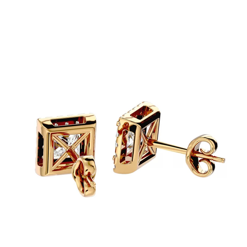 Cercei Aur Fine Symphony Halo Aur 18k Diamante Naturale - Alexandra