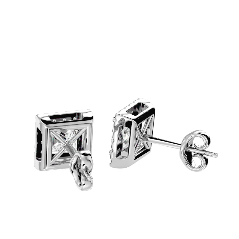 Cercei Aur Fine Symphony Halo Aur 18k Diamante Naturale - Alexandra