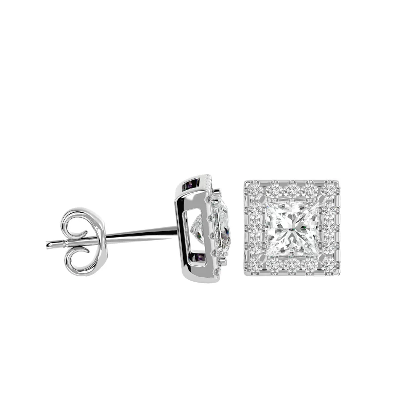 Cercei Aur Fine Symphony Halo Aur 18k Diamante Naturale - Alexandra