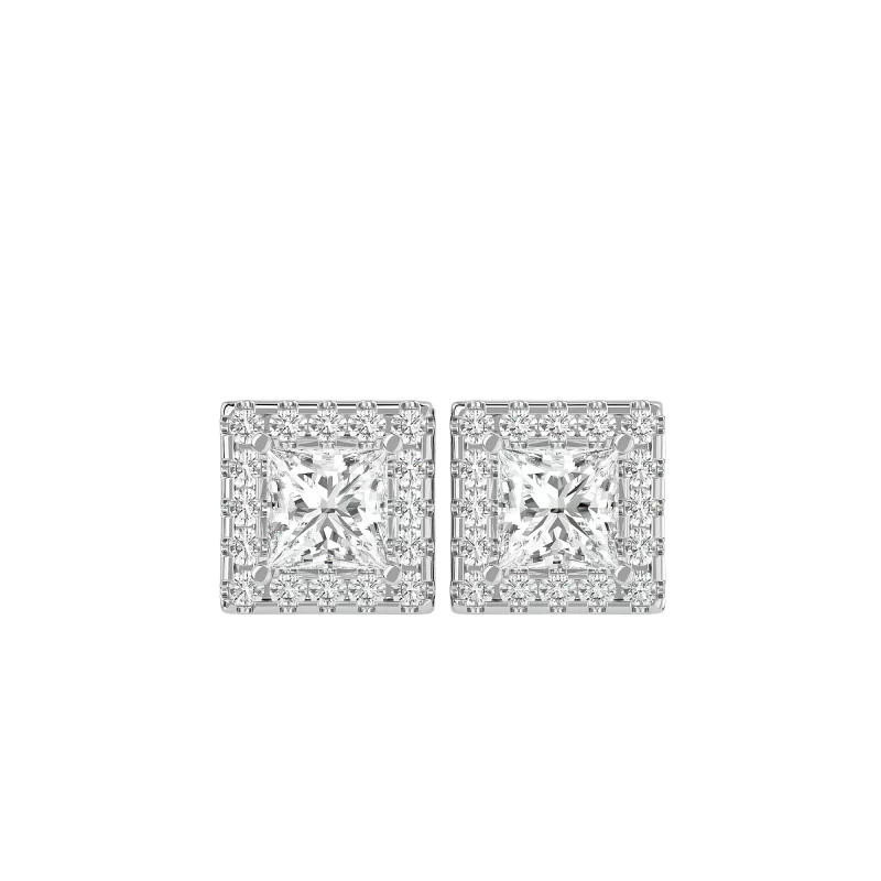 Cercei Aur Fine Symphony Halo Aur 18k Diamante Naturale - Alexandra