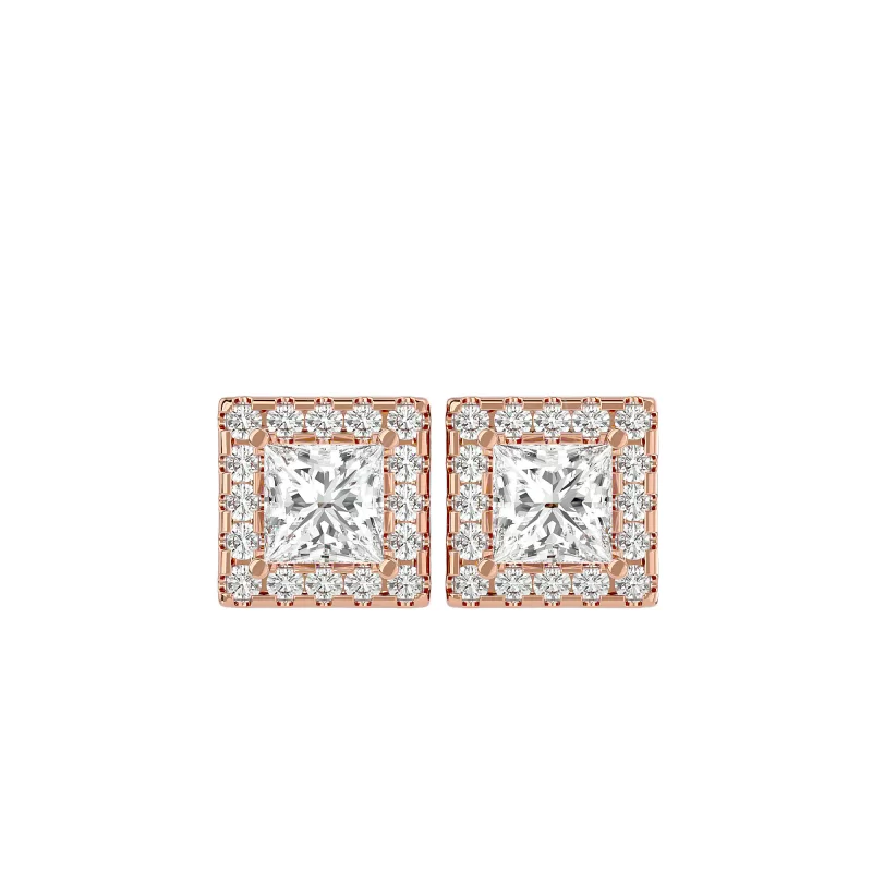 Cercei Aur Fine Symphony Halo Aur 18k Diamante Naturale - Alexandra