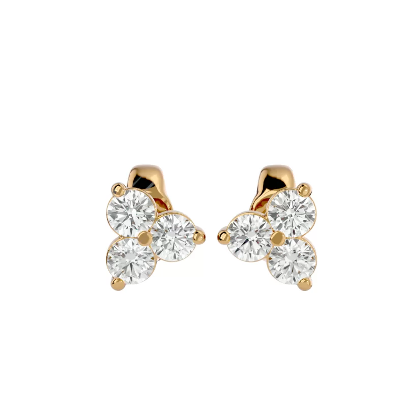 Cercei Aur Refined Stud Aur 18k Diamante Naturale - Sara
