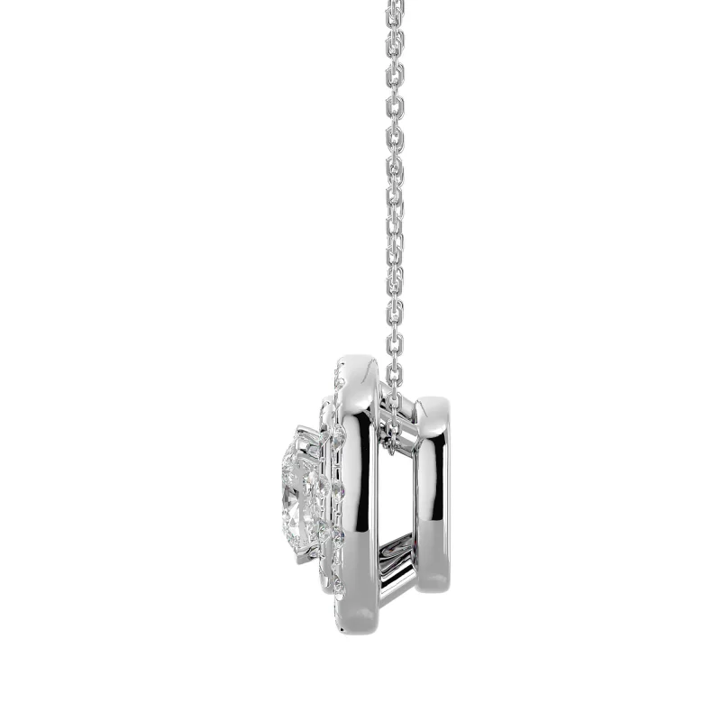 Pandantiv Aur 18k Captivating Fine Halo Real Diamonds - Corina
