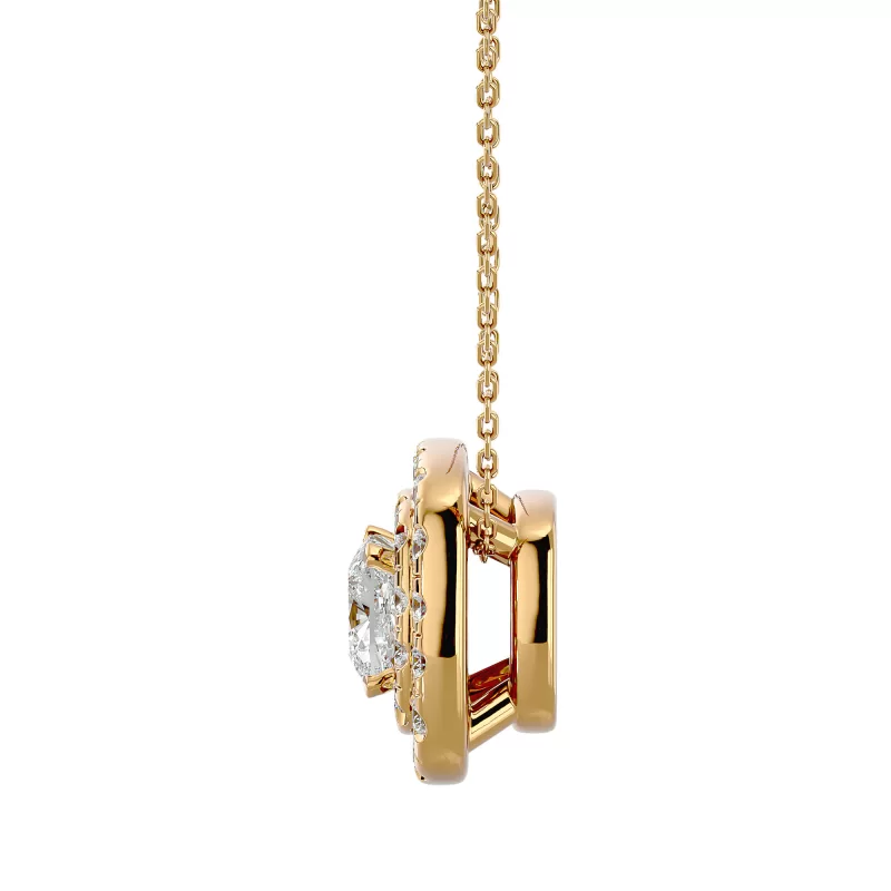 Pandantiv Aur 18k Captivating Fine Halo Real Diamonds - Corina