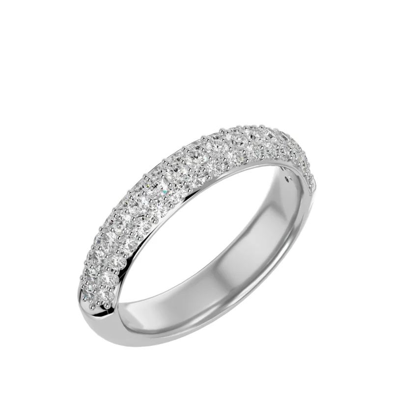Inel Semi-Eternity Outstanding Briliant Aur 18k Real Diamonds - Amber