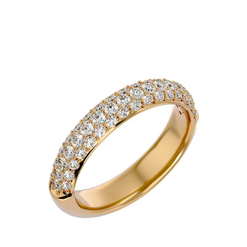 Inel Semi-Eternity Outstanding Briliant Aur 18k Real Diamonds - Amber