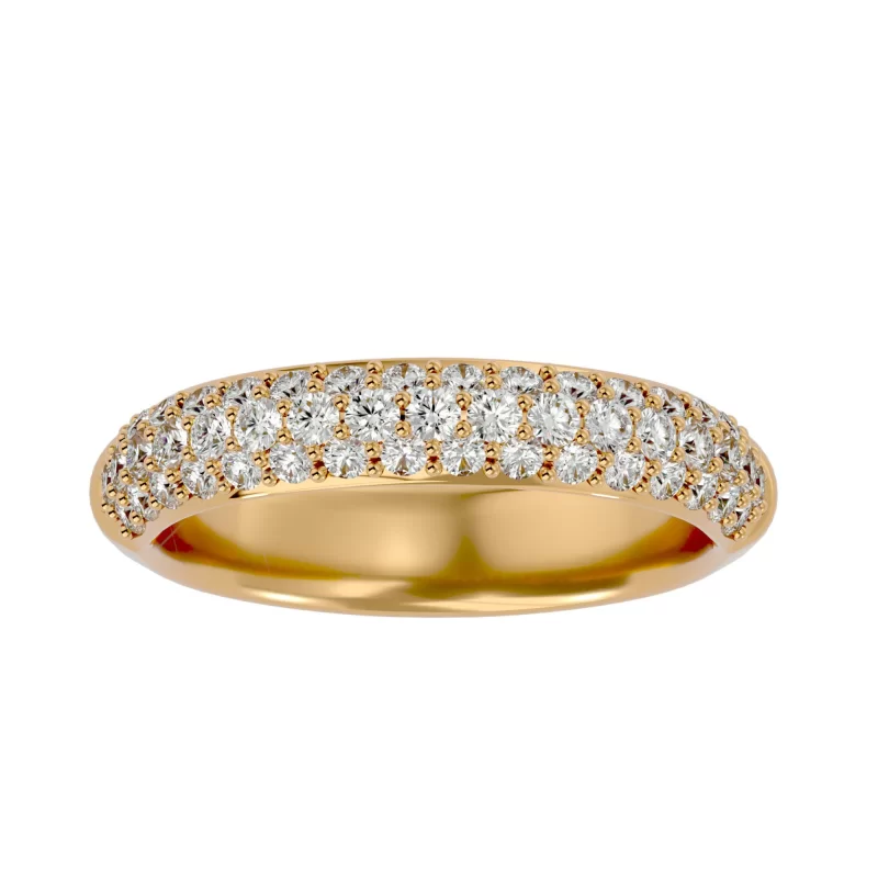 Inel Semi-Eternity Outstanding Briliant Aur 18k Real Diamonds - Amber
