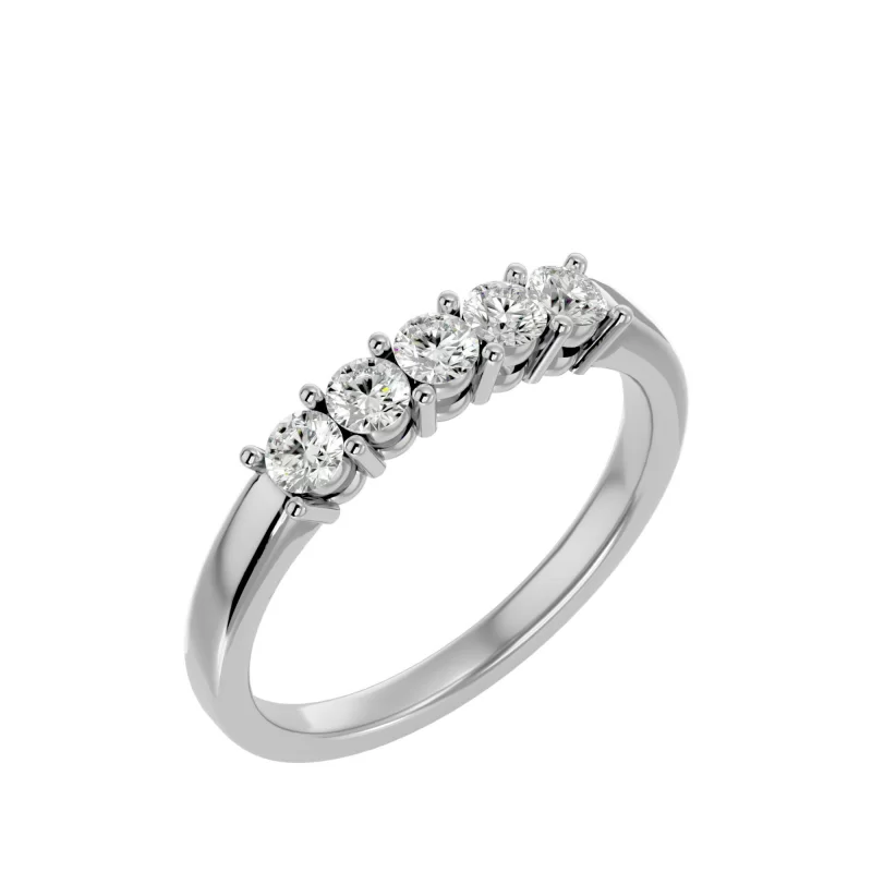 Inel Semi-Eternity Luxurious Briliant Aur 18k Diamante Naturale - Luna
