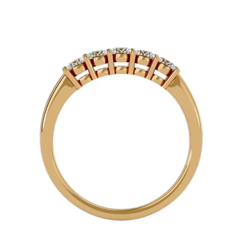 Inel Semi-Eternity Luxurious Briliant Aur 18k Diamante Naturale - Luna