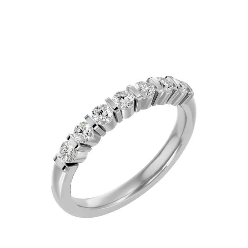 Inel Semi-Eternity Divine Briliant Aur 18k Diamante Naturale - Brooklyn