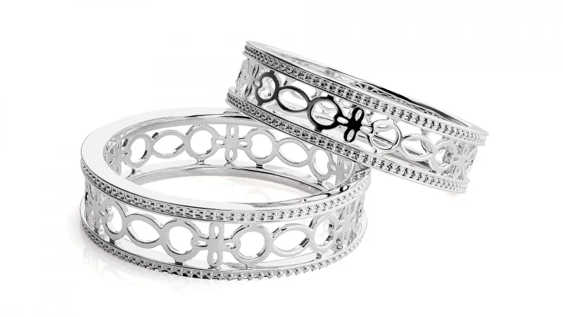 Verighete Harmonious Carved Couple Aur 18k - Baltimore