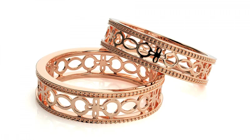 Verighete Harmonious Carved Couple Aur 18k - Baltimore
