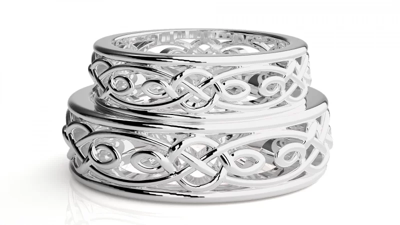 Verighete Luxurious Shaped Couple Aur 18k - Barcelona