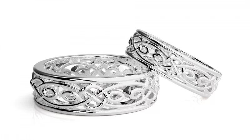 Verighete Luxurious Shaped Couple Aur 18k - Barcelona