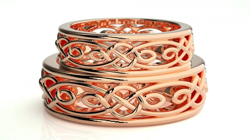 Verighete Luxurious Shaped Couple Aur 18k - Barcelona