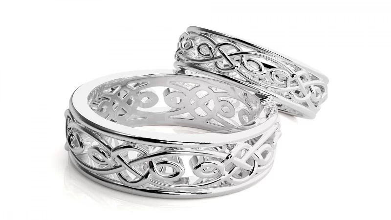 Verighete Luxurious Shaped Couple Aur 18k - Barcelona