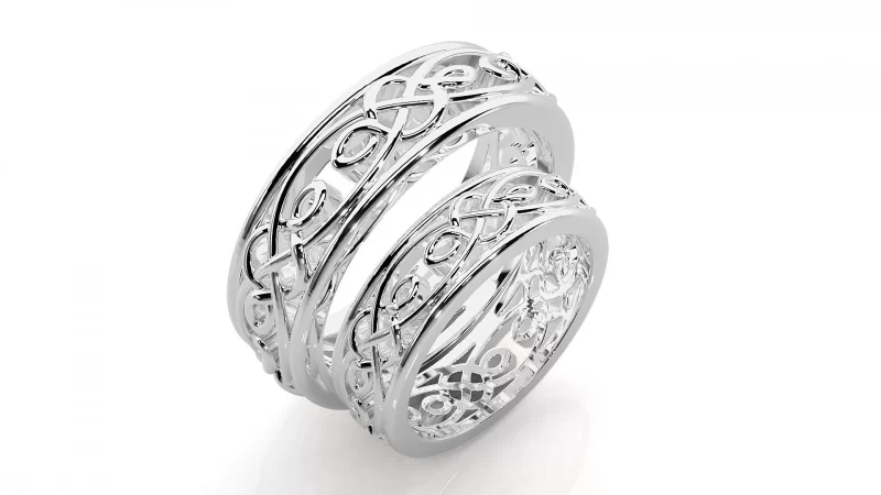 Verighete Luxurious Shaped Couple Aur 18k - Barcelona
